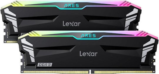 Lexar Ares RGB 32GB DDR5 RAM with 2 Modules (2x16GB) and 7200 Speed for Desktop (LD5U16G72C34LA-RGD) view 2