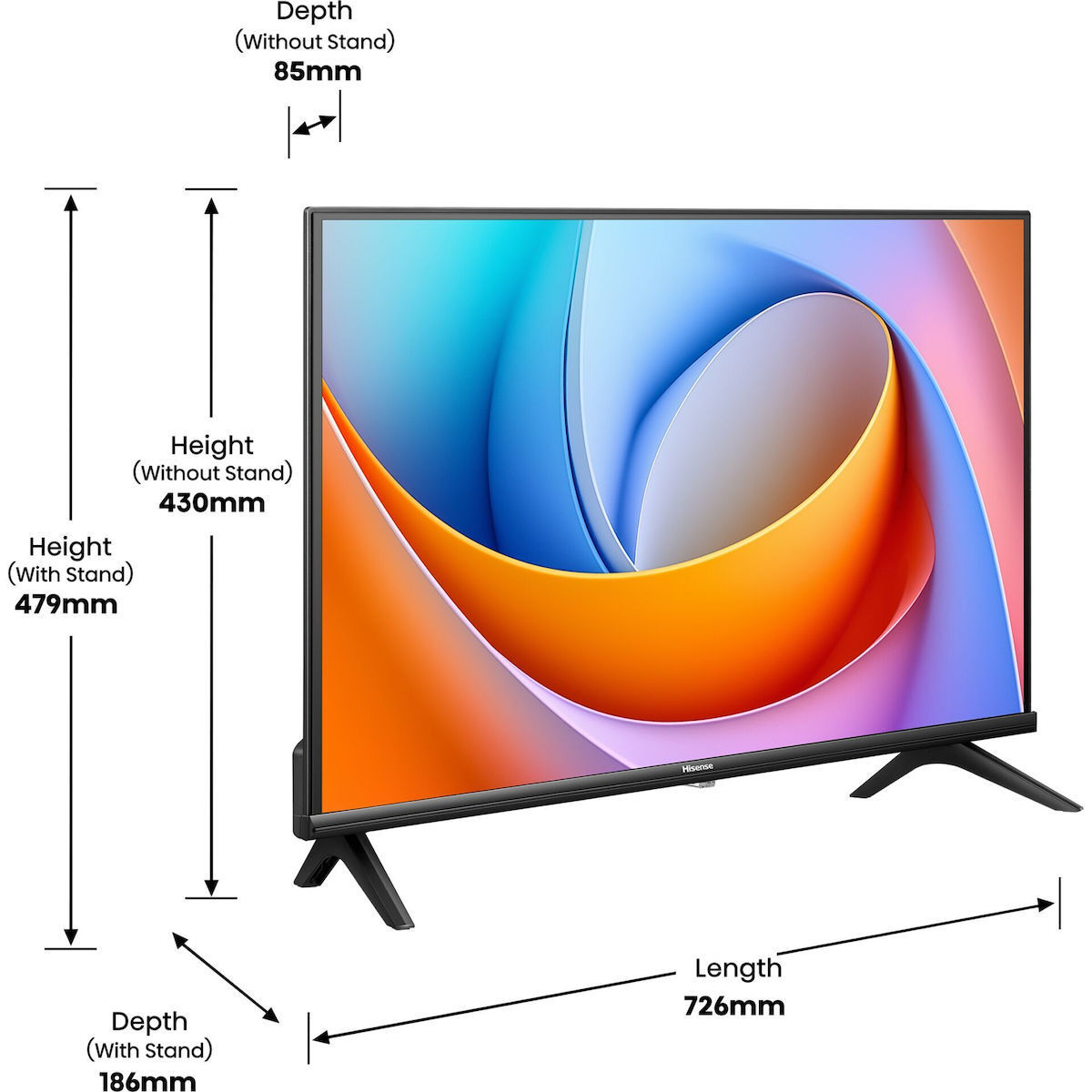 Hisense Smart Television 32" HD Ready LED A4Q (2025) view 4