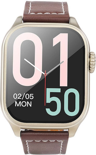 Hoco Y17 Smartwatch with Heart Rate Monitor (Gold)