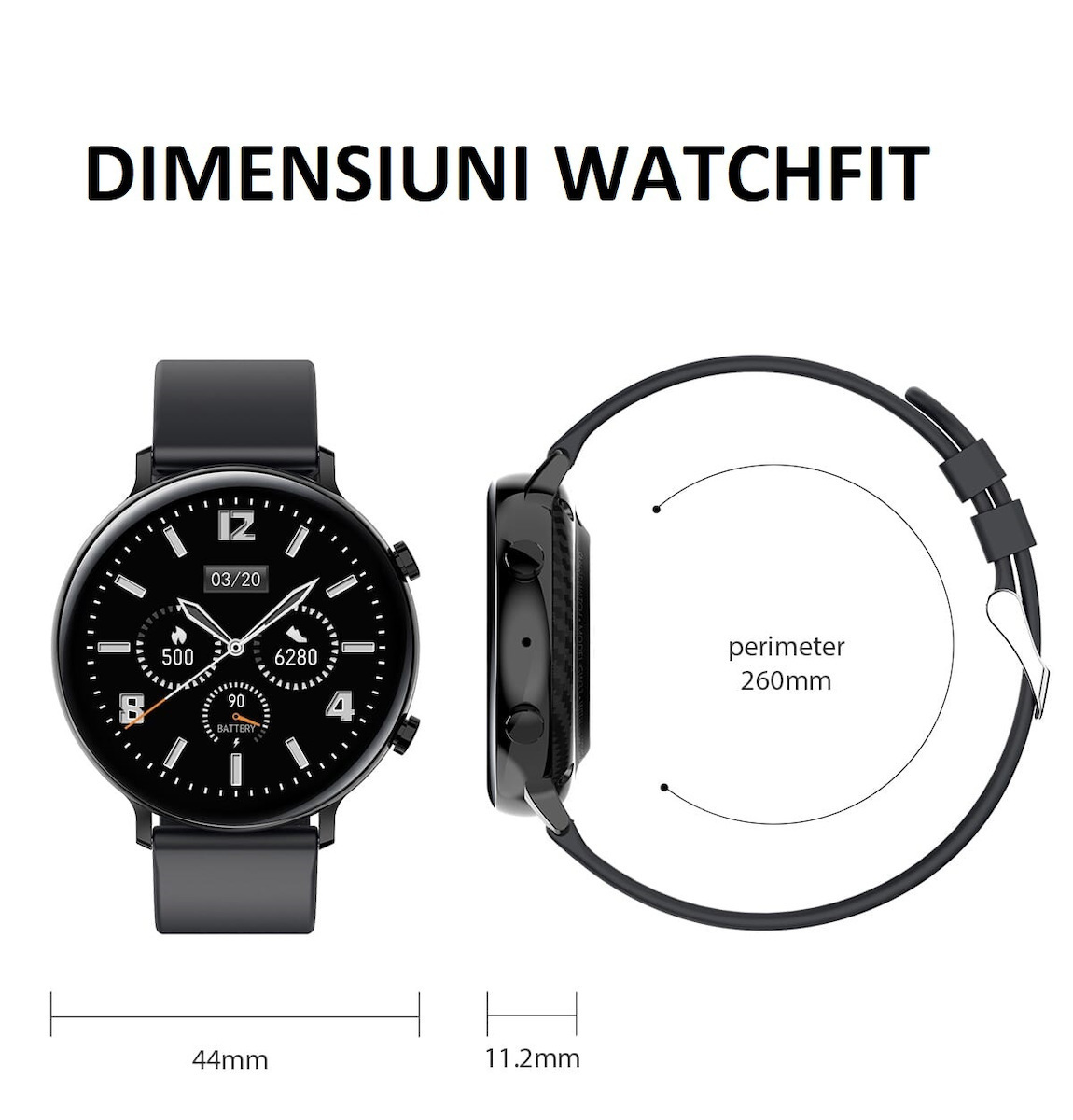 Watchfit Aluminium with Heart Rate Monitor (Black) view 6