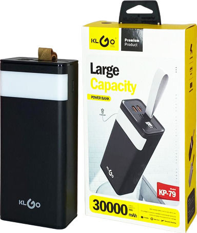 KLGO KP-79 Power Bank 30000mAh with 2 USB-A Ports Black