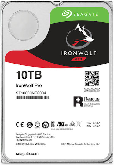 Seagate Ironwolf Pro 10TB HDD Hard Drive 3.5" SATA III 7200rpm with 256MB Cache for NAS ST10000NT001 view 4