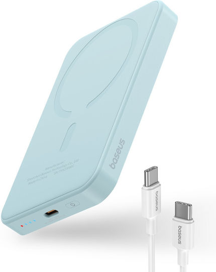 Baseus Magnetic Mini MagSafe Power Bank 5000mAh 20W with USB-C Port Blue view 4