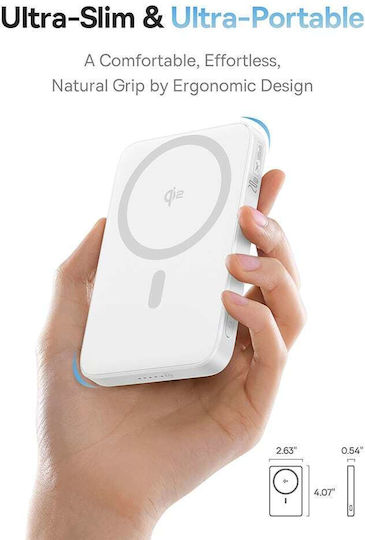 Baseus PicoGo MagSafe Power Bank 5000mAh 20W with USB-C Port White vue 4