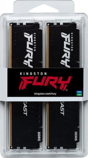 Kingston FURY Beast DDR5 16GB RAM with 2x8GB Modules and Speed 6000 for Desktop KF560C30BBEK2-16 view 3