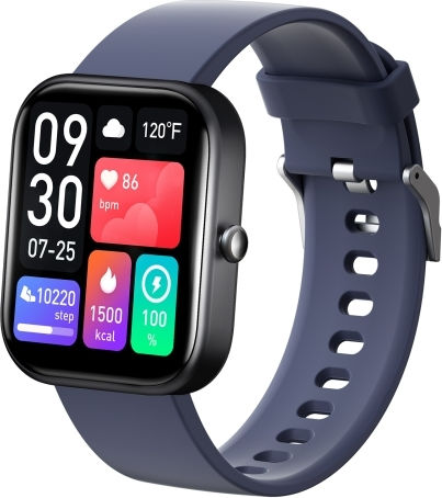 Gts5 2,0 Inch Fitness Health Smart Watch Bt Call Heart Rate Blood Pressure Met Blood Glucose Blue view 1