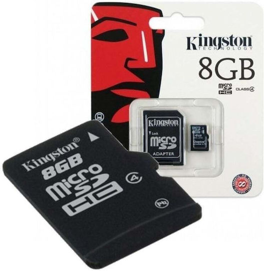 Kingston microSDHC 8GB Class 4 High Speed with Adapter view 1