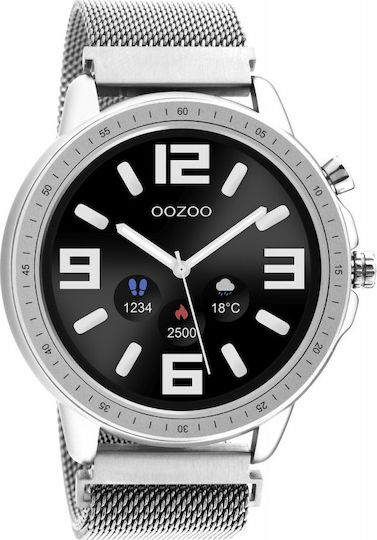 Oozoo Q00305 45mm Smartwatch with Heart Rate Monitor (Silver) view 5