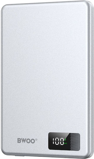 BWOO P75 MagSafe Power Bank 5000mAh 20W with USB-C Port Power Delivery Black view 1