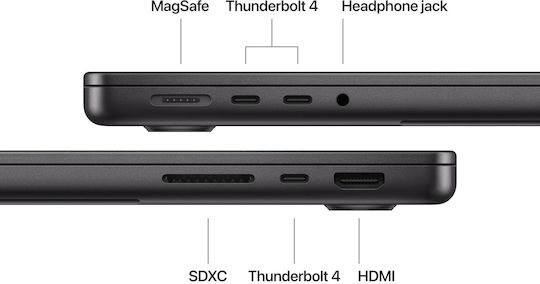 Apple MacBook Pro 14" (2024) 14.2" Retina Display 120Hz (M4-10-core/24GB/1TB SSD) Space Black (GR Keyboard) view 7