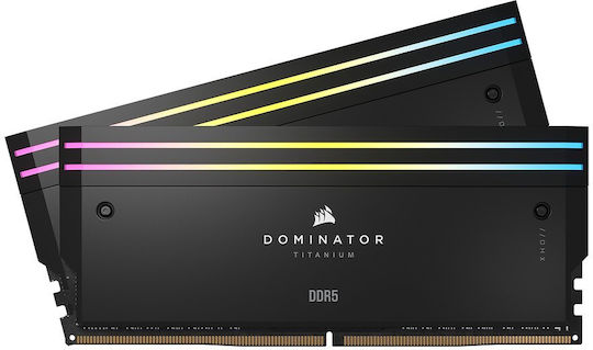Corsair Dominator Titanium RGB XMP DDR5 64GB RAM with 2x32GB Modules and Speed 6400 for Desktop CMP64GX5M2B6400C32