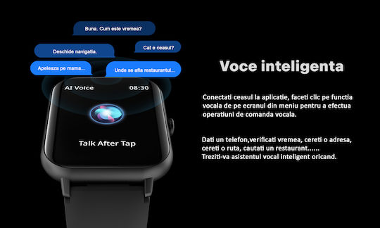Vichema Tech Smartwatch Fitness Bracelet Full Touch Display 1.83ʺ Hd 3d Sound Bluetooth Call Voice Assistant Ip67 Games App Notifications Sports Health Monitoring 100+ Modes view 8
