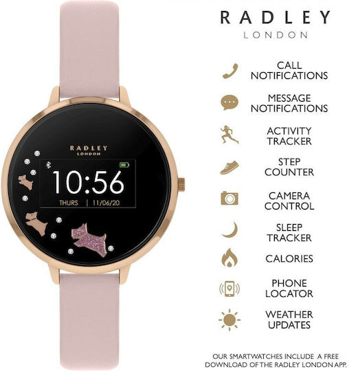 Radley London Aluminium 38mm Smartwatch (Pink) view 2