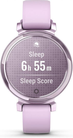 Garmin Lily 2 Aluminium Waterproof Smartwatch with Heart Rate Monitor (Metallic Lilac / Lilac Silicone Band) view 2