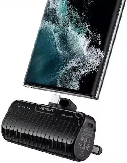 Veger Power Bank 5000mAh with USB-C Port Black view 6