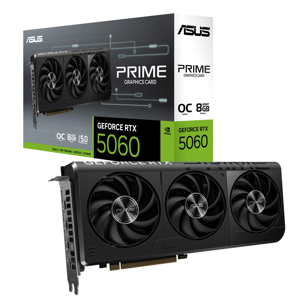 Asus GeForce RTX 5060 8GB GDDR7 Prime OC Graphics Card 90YV0N10-M0NA00