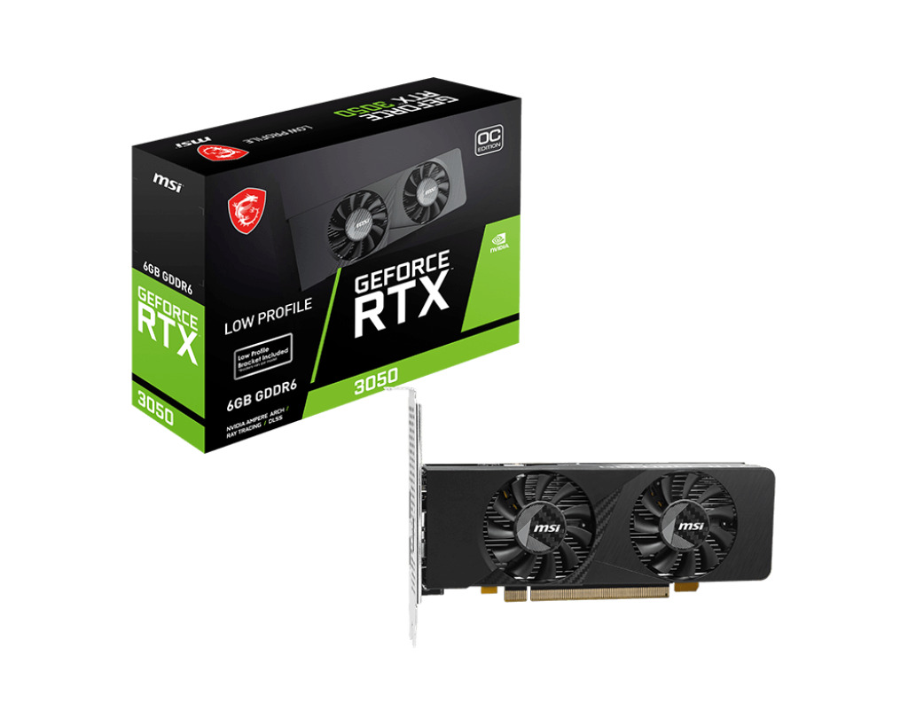 MSI GeForce RTX 3050 6GB GDDR6 LP E 6G OC Graphics Card V812-054R view 1