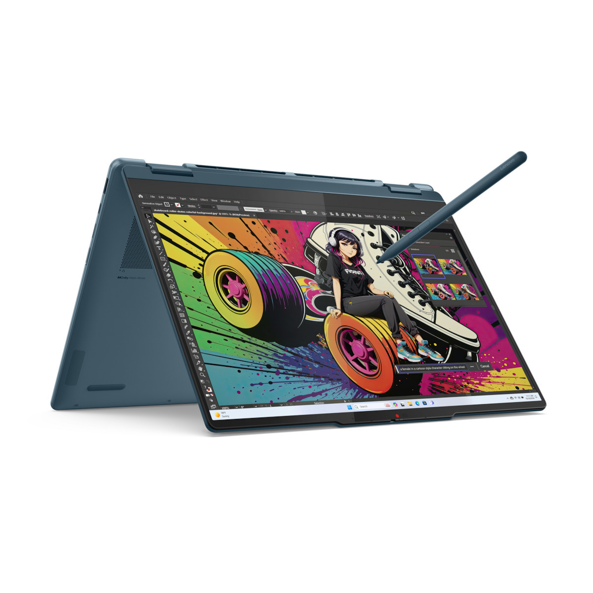 Lenovo Yoga 7 2-in-1 14AKP10 14" OLED Touchscreen 120Hz (Ryzen AI 300 Series-7 350/32GB/1TB SSD/W11 Home) Tidal Teal (GR Keyboard) view 1