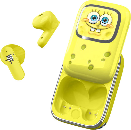 OTL Spongebob Earbud Bluetooth Handsfree Earphones with Charging Case Yellow view 3