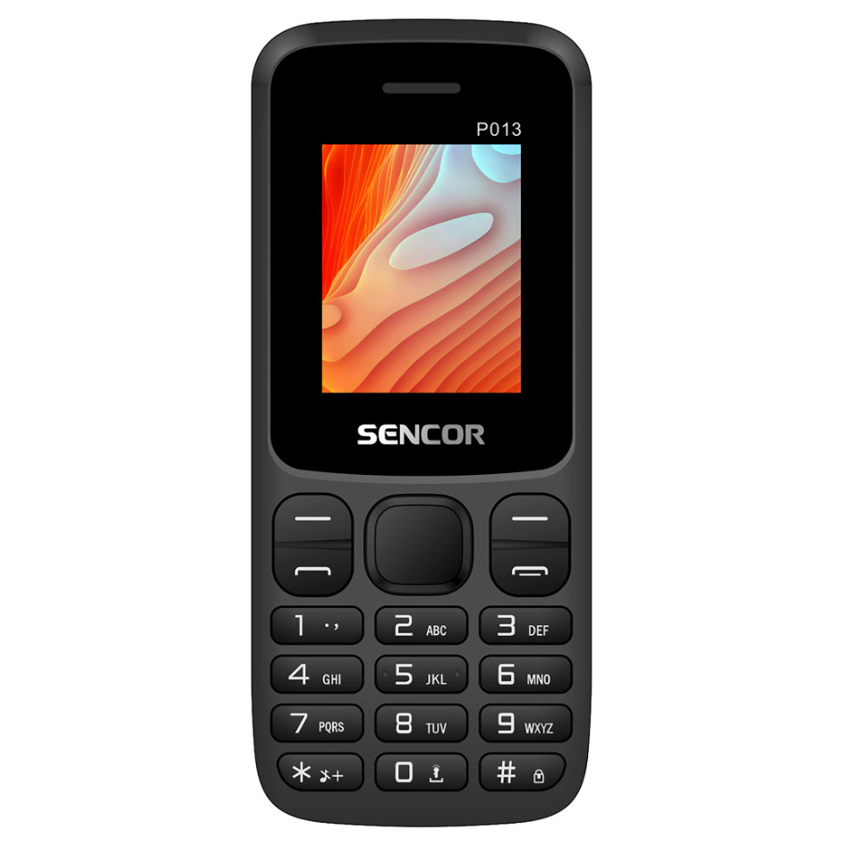 Sencor Element P013 Dual SIM Mobile with Buttons Black view 1