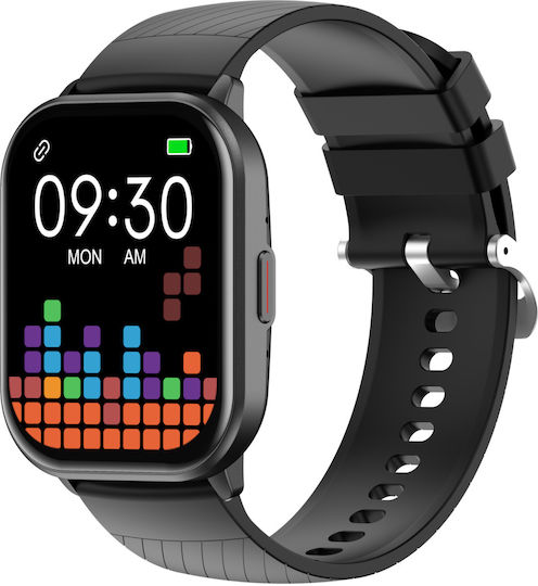 Idealstore Watch Gt3 Smartwatch Voice Assistant Call Receiving Making 100+ Sports Modes Hd Screen Full Touch Health Management Notification Viewing Black Silicone