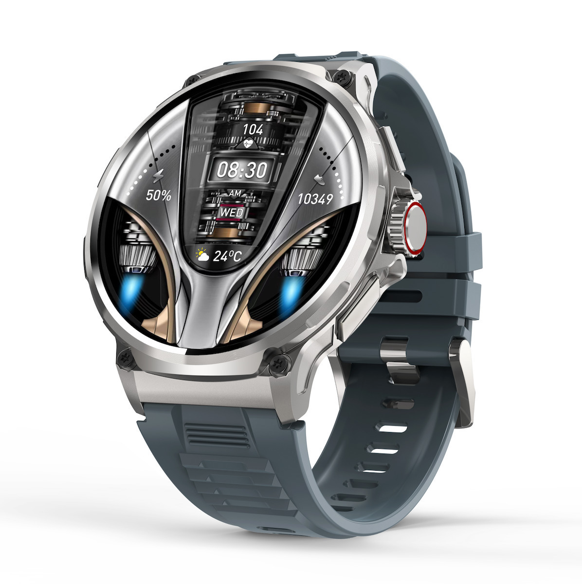 North Edge V69 Titanium 52mm Smartwatch with Heart Rate Monitor Gray Large view 6