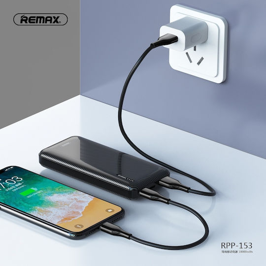 Remax RPP-153 Power Bank 10000mAh with 2 USB-A Ports White vue 2