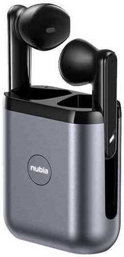Nubia T1 Earbud Bluetooth Handsfree Earphones with Sweat Resistance and Charging Case Gray vue 4