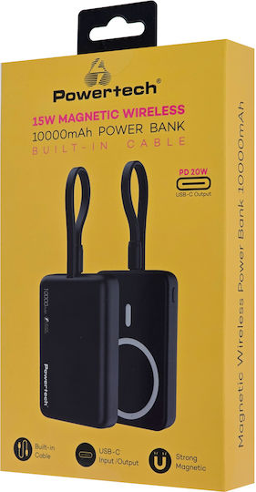 Powertech PT-1376 MagSafe Power Bank 10000mAh 20W Black vista 4