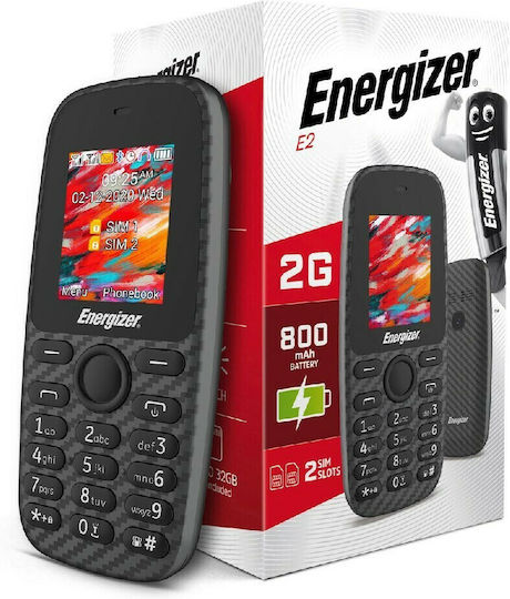 Energizer Energy E2 Dual SIM (32MB/2GB) Mobile with Buttons (English) Black view 2