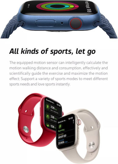 i9 Pro Max Smartwatch with Heart Rate Monitor (Pink) vista 3
