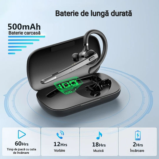 NewBee M53 In-ear Bluetooth Handsfree Earphone with Charging Case Black view 5
