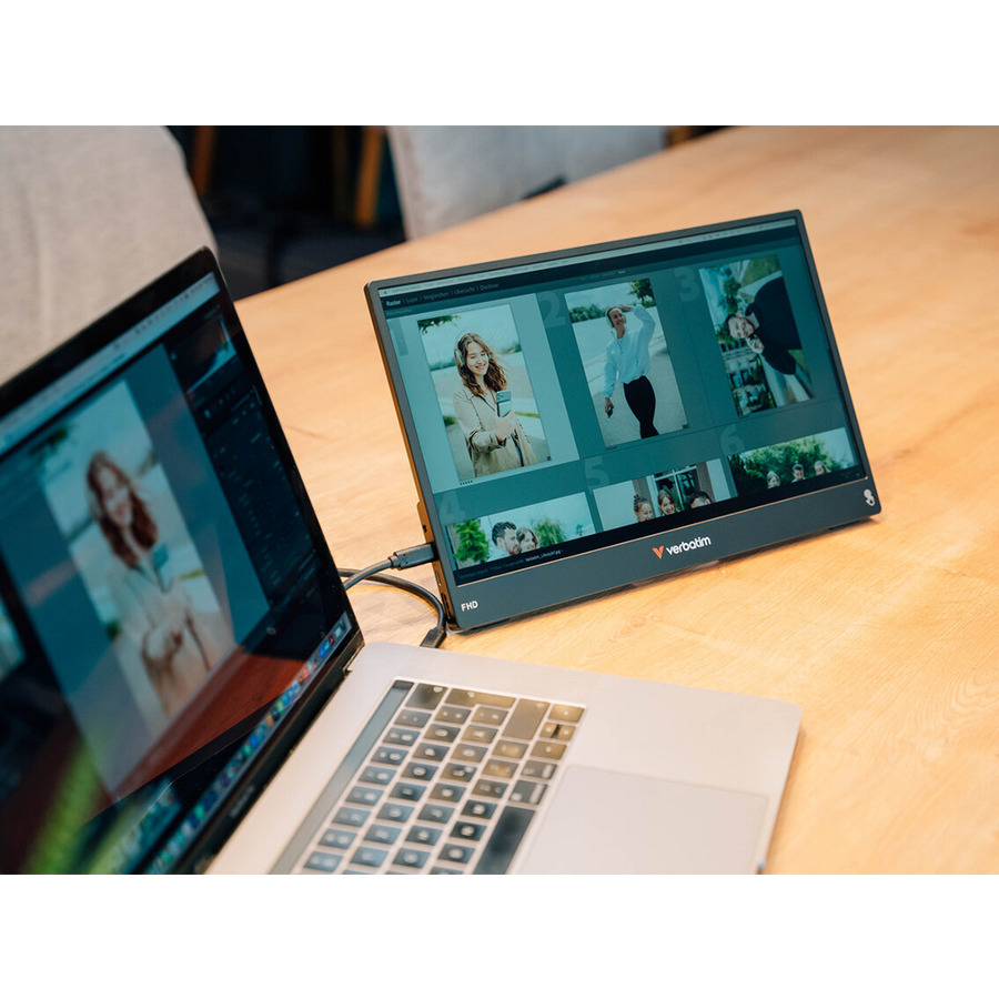 Verbatim 32088 IPS HDR Touch Portable Monitor 14" FHD 1920x1080 144Hz with Response Time 6ms GTG view 8