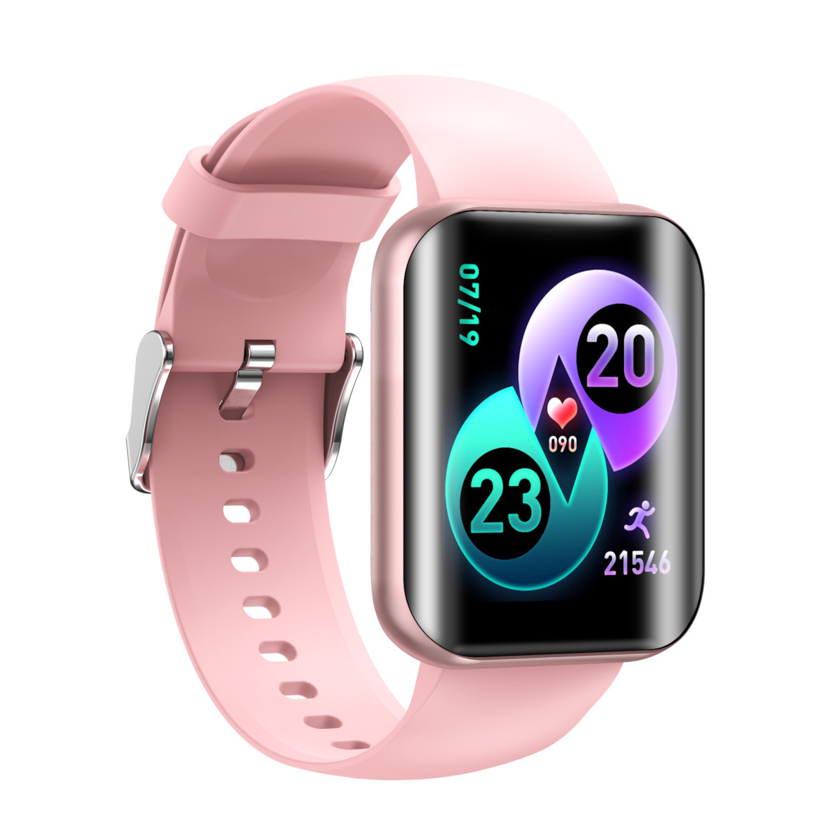 ISP LikeSmart New FiT Aluminium Smartwatch with Heart Rate Monitor (New Pink) view 9