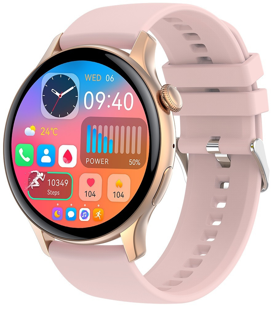 Aluminium Smartwatch with Heart Rate Monitor (Gold)