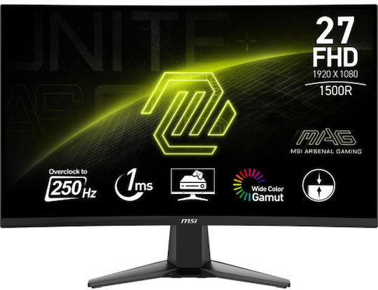 MSI MAG 27C6X VA HDR Curved Gaming Monitor 27" FHD 1920x1080 250Hz view 1