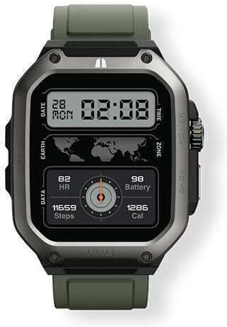 Egoboo GeoLander Smartwatch with Heart Rate Monitor (Green) view 2