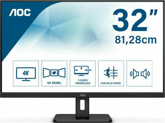 AOC U32E2N VA Monitor 31.5" 4K 3840x2160 with Response Time 4ms GTG view 4