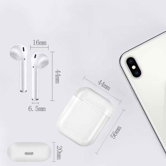 In-ear Bluetooth Handsfree Earphones with Charging Case White view 7