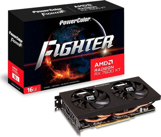 PowerColor Radeon RX 7600 XT 16GB GDDR6 Fighter Graphics Card vue 5