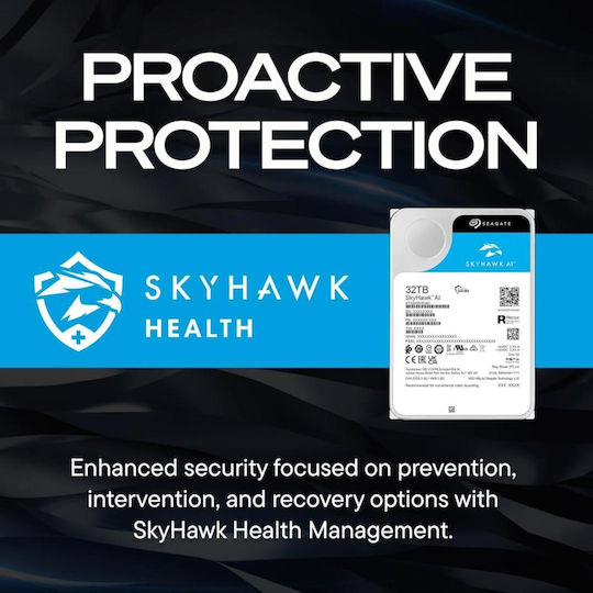 Seagate SkyHawk AI 32TB HDD Hard Drive 3.5" SATA III 7200rpm with 512MB Cache for Recorder ST32000VE000 view 5