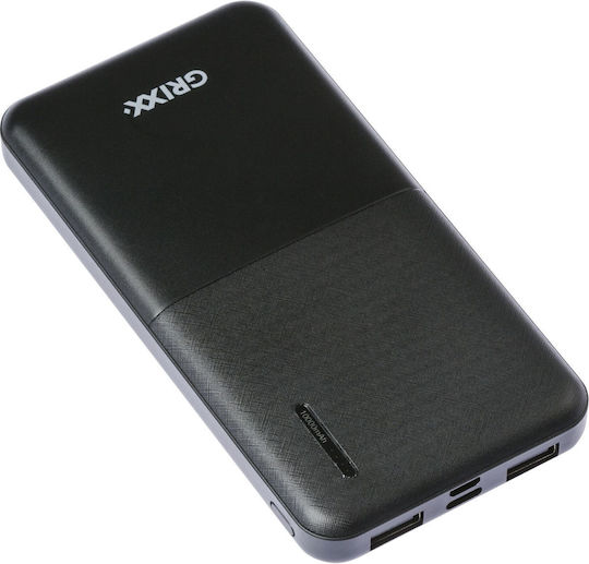 Grixx GREXTBP10B02 Power Bank 10000mAh with 2 USB-A Ports Black vue 2