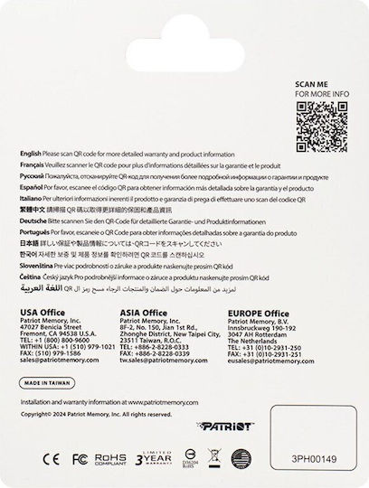 Patriot microSDXC 512GB Class 10 U3 V30 A2 view 3