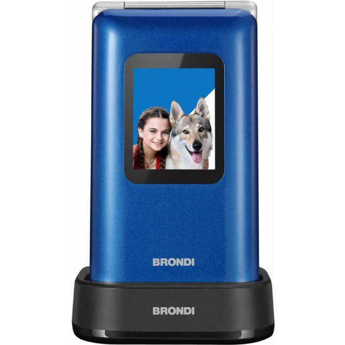 Brondi Amico Prezioso Dual SIM Mobile with Large Buttons Blue view 1
