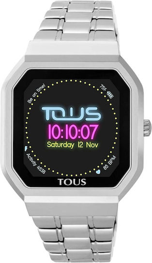 Tous Steel B-Connect Stainless Steel Smartwatch with Heart Rate Monitor (Silver) view 2