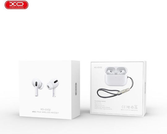XO EV52 In-ear Bluetooth Handsfree Earphones with Charging Case White view 1