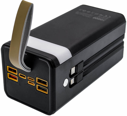 Takemore K-A150 Power Bank 50000mAh 10W with 4 USB-A Ports and USB-C Port Black