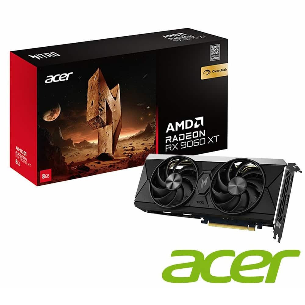 Acer Radeon RX 9060 XT 8GB GDDR6 Nitro Radeon™ XT OC Graphics Card DP.Z4UWW.P01 view 4