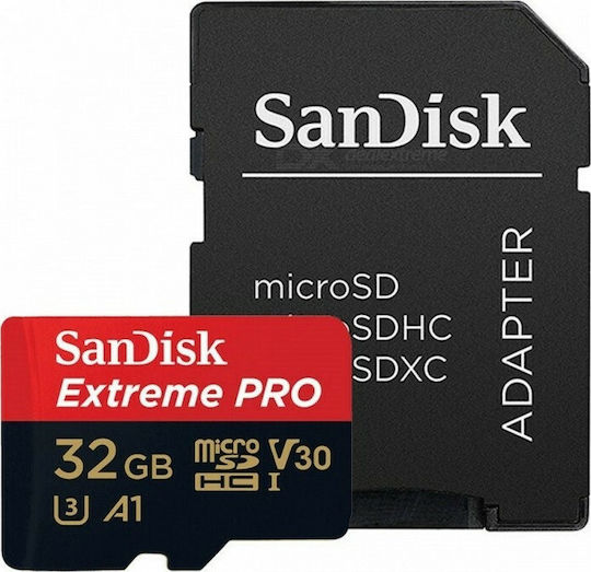 Sandisk Extreme Pro microSDHC 32GB U3 V30 A1 UHS-I 100MB/s with Adapter view 5