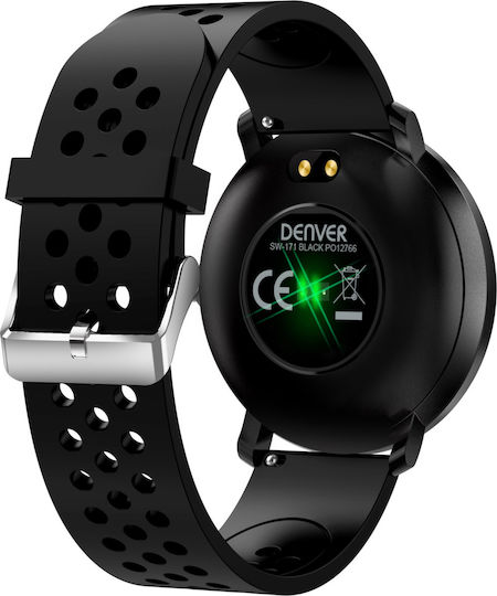 Denver SW-171 45mm Smartwatch with Heart Rate Monitor (Black) view 5